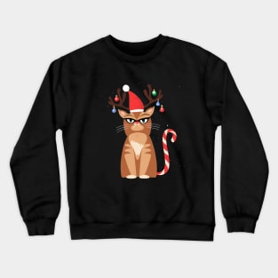 Grumpy Christmas Cat. Christmas Cat 2024 Crewneck Sweatshirt